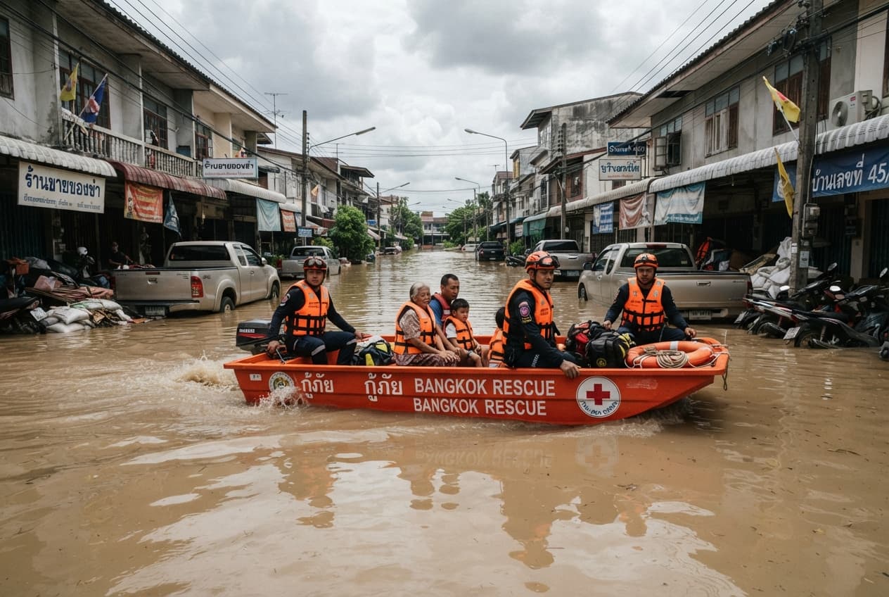 Severe Monsoon Flooding Across Thailand Kills Twenty Three Residents as Water Submerges Key Cities Severe Monsoon Flooding Across Thailand Kills Twenty Three Residents as Water Submerges Key Cities