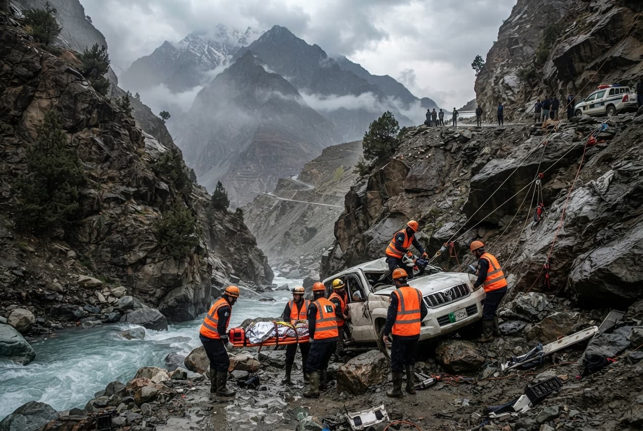 Mountain Highway Tragedy: Passenger Van Plunges Into Deep Ravine, Leaving Twelve Dead Mountain Highway Tragedy: Passenger Van Plunges Into Deep Ravine, Leaving Twelve Dead