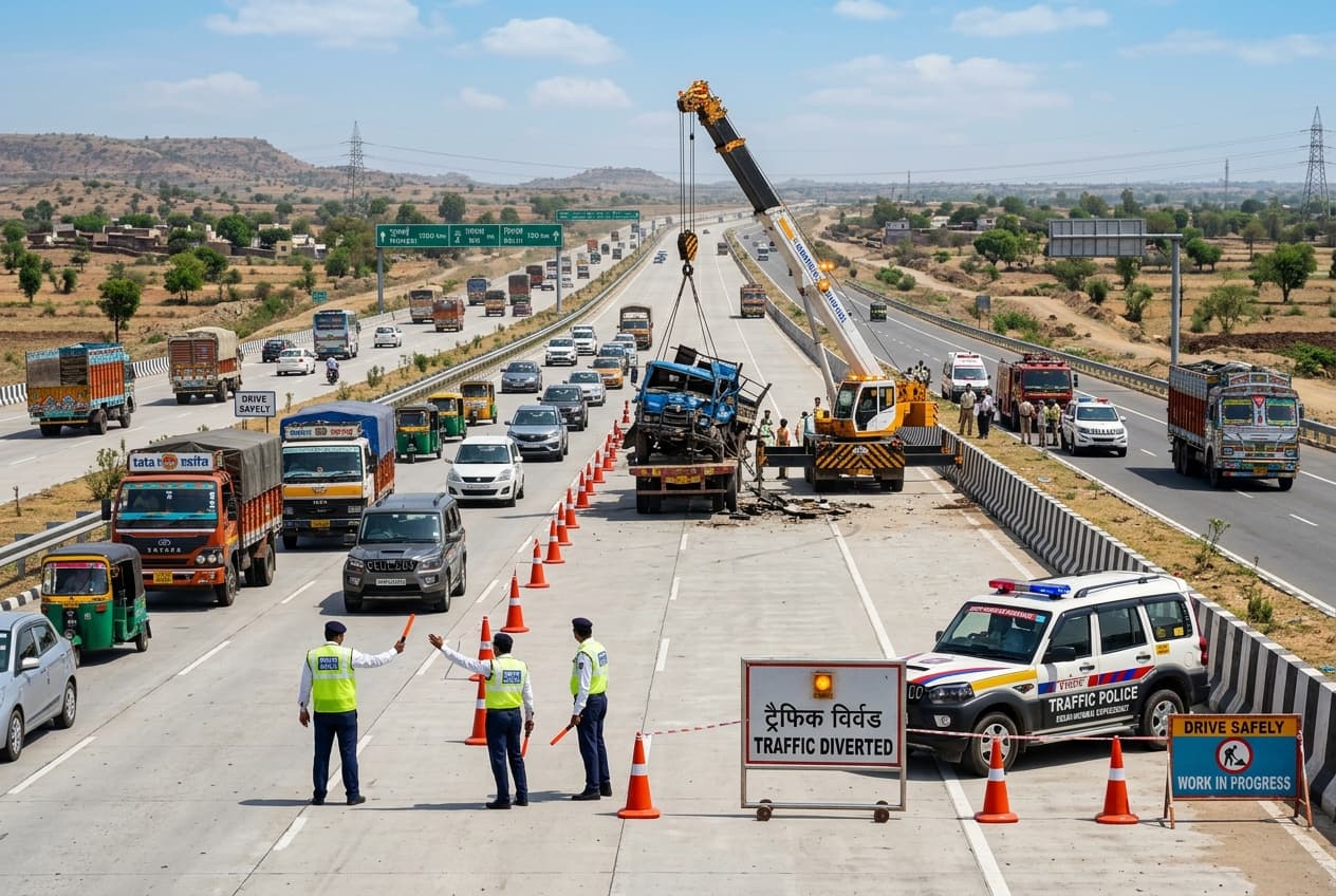 Kota Tragedy, 8 Dead: Bus Plunges Into Ditch On Delhi-Mumbai Expressway, Rescue Underway Kota Tragedy, 8 Dead: Bus Plunges Into Ditch On Delhi-Mumbai Expressway, Rescue Underway