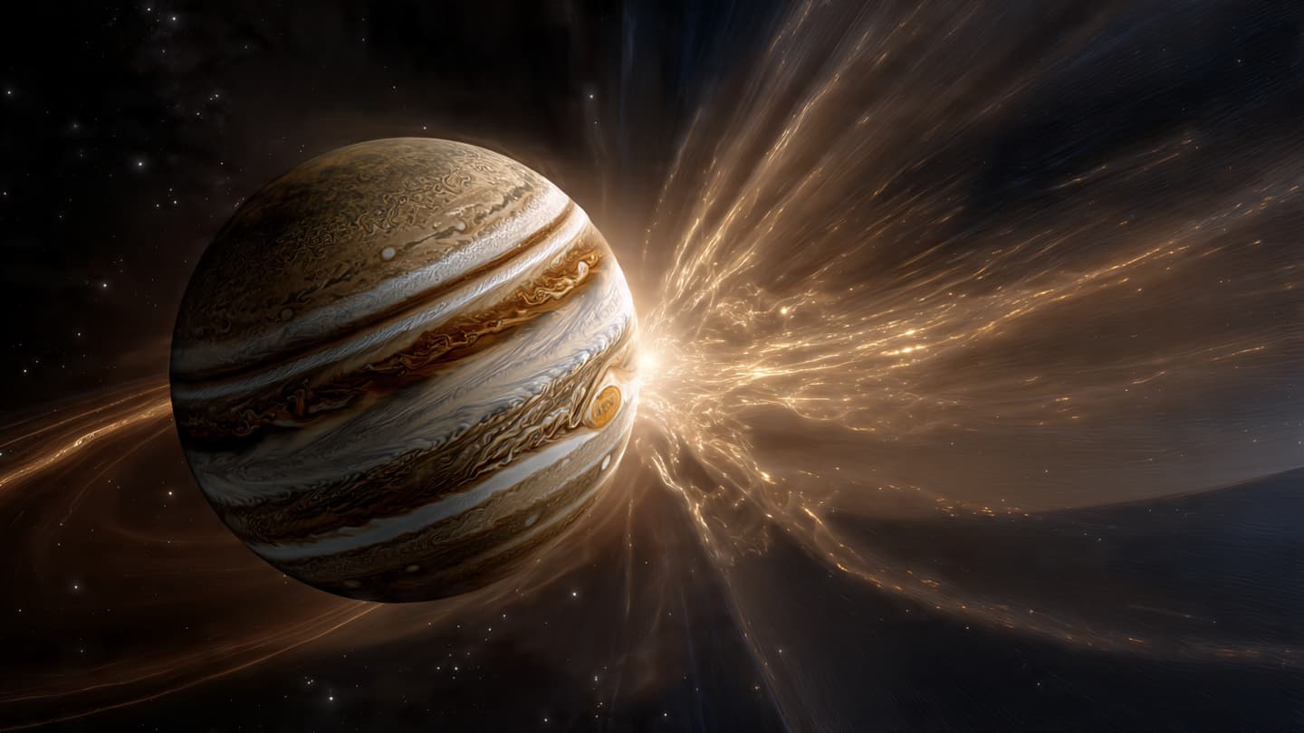 Jupiter’s Invisible Frontier Is Reaching Near-Light Speeds Jupiter’s Invisible Frontier Is Reaching Near-Light Speeds