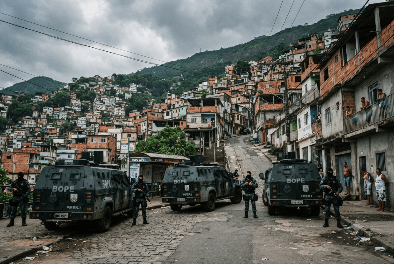 Favela Crossfire Fatality: Shopkeeper Killed During Armed Clashes in Rio de Janeiro Favela Crossfire Fatality: Shopkeeper Killed During Armed Clashes in Rio de Janeiro