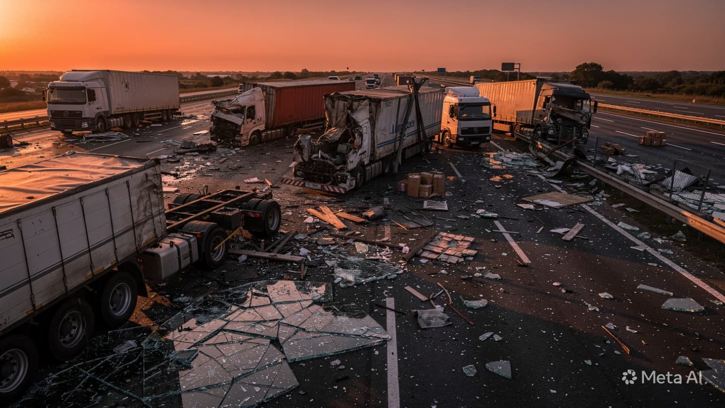 Guangdong Highway Tragedy: Five Killed In Chain-Reaction Collision Between Several Large Transport Trucks Today Guangdong Highway Tragedy: Five Killed In Chain-Reaction Collision Between Several Large Transport Trucks Today