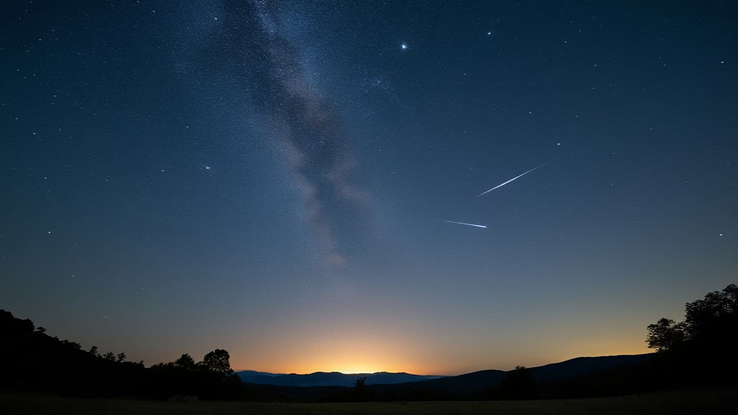 Even a bright moon cannot fully quiet the passage of a meteor shower Even a bright moon cannot fully quiet the passage of a meteor shower