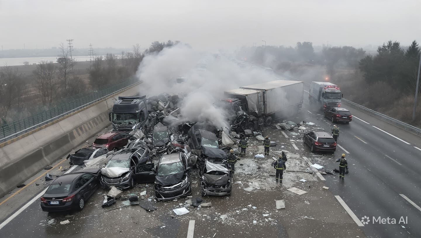 Highway Pileup in Hebei: Twelve Vehicles Collide, Nine Confirmed Dead in Morning Transit Disaster Highway Pileup in Hebei: Twelve Vehicles Collide, Nine Confirmed Dead in Morning Transit Disaster