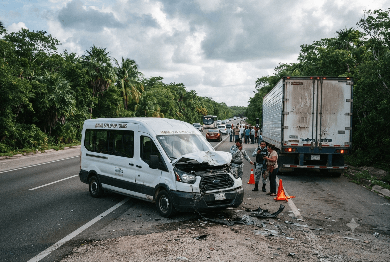 Riviera Maya Highway Crash: Tourist Van Collision Results in Four Deaths in Quintana Roo Riviera Maya Highway Crash: Tourist Van Collision Results in Four Deaths in Quintana Roo