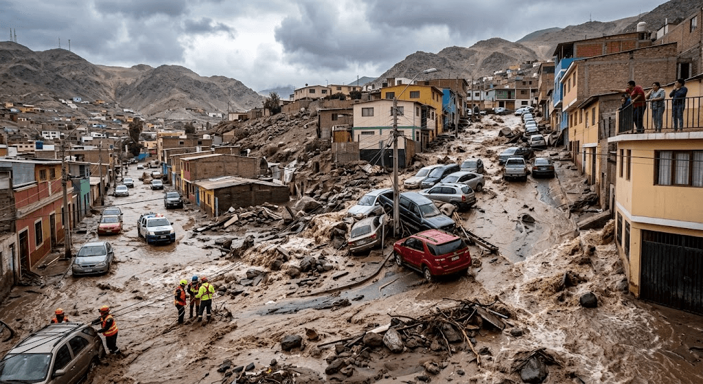 Rivers of Mud: Cars Swept Downhill as Flash Floods Devastate Northern Chile Rivers of Mud: Cars Swept Downhill as Flash Floods Devastate Northern Chile