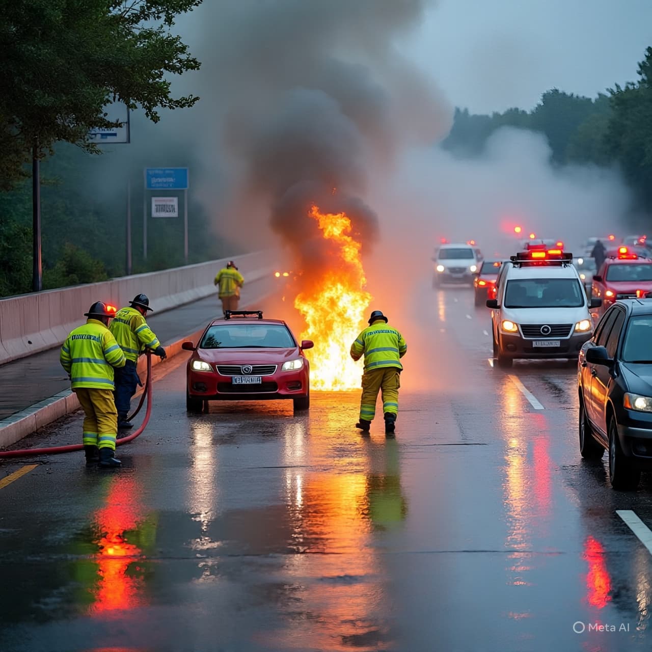 A Burning Car, A Sudden Turn: How One Highway Incident Became Something More A Burning Car, A Sudden Turn: How One Highway Incident Became Something More