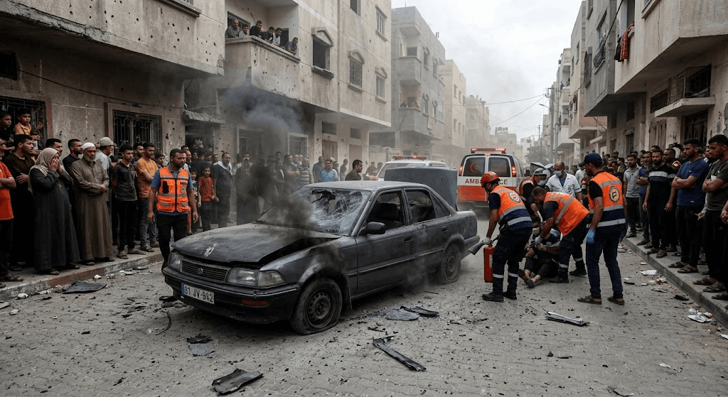 Airstrike Hits Gaza City: Palestinian Killed, Several Injured in Al-Tuffah Attack Airstrike Hits Gaza City: Palestinian Killed, Several Injured in Al-Tuffah Attack