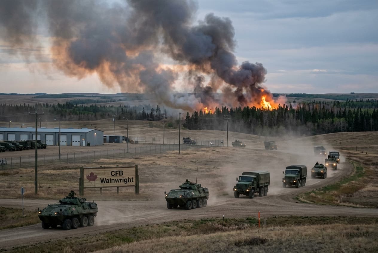 CFB Wainwright Explosion: Alberta Military Base Blast Kills Four, Wildfire Forces Mass Evacuation CFB Wainwright Explosion: Alberta Military Base Blast Kills Four, Wildfire Forces Mass Evacuation