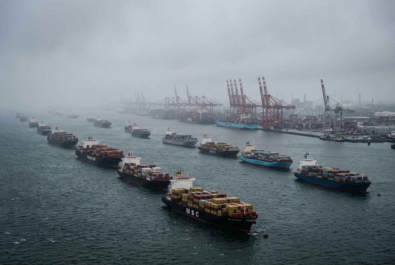 Port Strikers Block Docks, Cargo Vessels Stalled As Supply Chain Cracks Open Under Pressure Port Strikers Block Docks, Cargo Vessels Stalled As Supply Chain Cracks Open Under Pressure