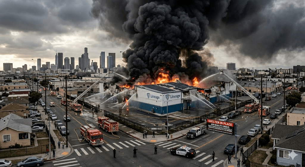 Air Quality Crisis: Massive Warehouse Fire Near Downtown L.A. Prompts Shelter-in-Place Orders Air Quality Crisis: Massive Warehouse Fire Near Downtown L.A. Prompts Shelter-in-Place Orders