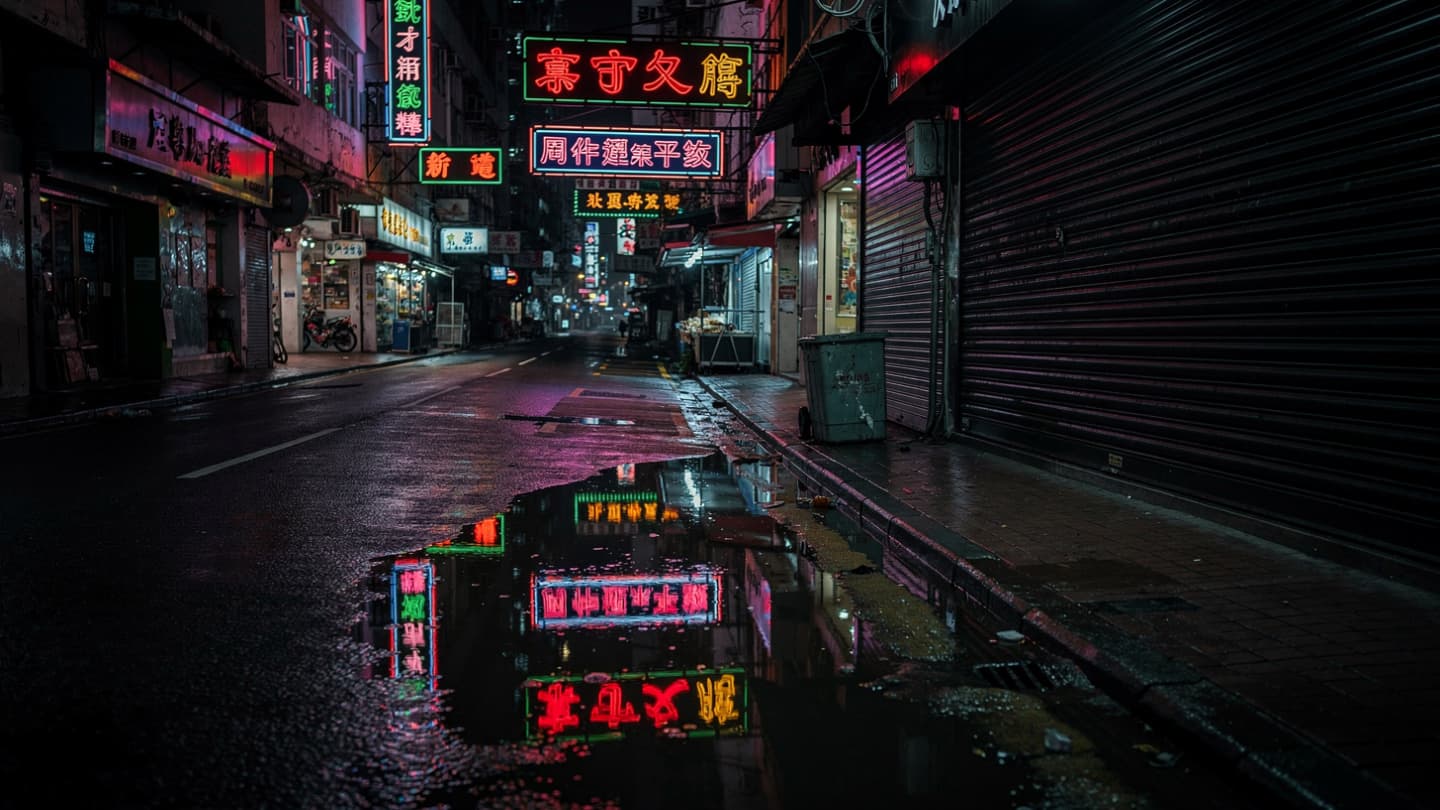 Où la lueur orange d'un feu soudain a rencontré le verre d'une nuit à Kowloon Où la lueur orange d'un feu soudain a rencontré le verre d'une nuit à Kowloon