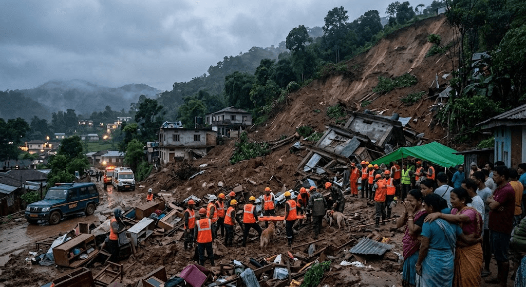 Tragedy in Guwahati: Landslide Claims Lives of 3 Family Members in Mathgharia Tragedy in Guwahati: Landslide Claims Lives of 3 Family Members in Mathgharia