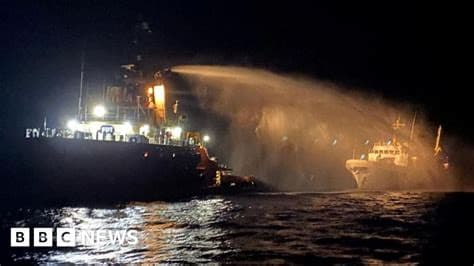 Egypt says drone caused fire on two vessels at Damietta Port Egypt says drone caused fire on two vessels at Damietta Port