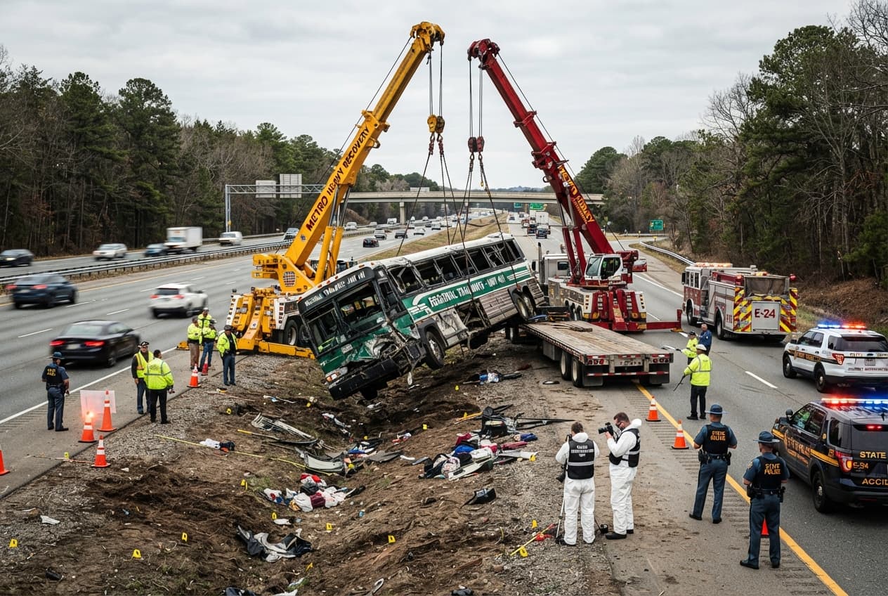 Highway Crash Tragedy: Bus And Semi-Truck Collision Near Mecca Leaves Five Pilgrims Dead Highway Crash Tragedy: Bus And Semi-Truck Collision Near Mecca Leaves Five Pilgrims Dead