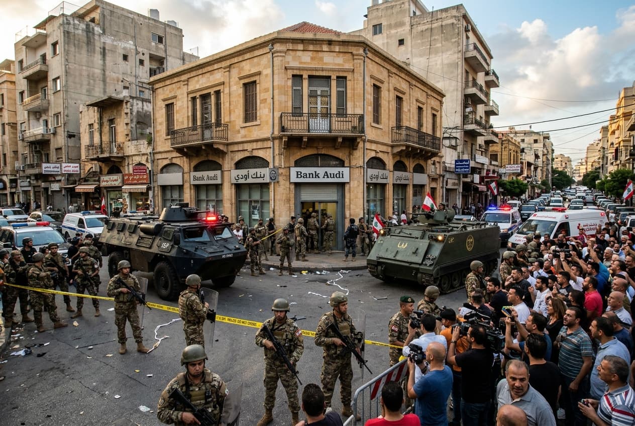 Hostage Situation At Beirut Bank Ends In Violent Standoff, Police Storm Building, Suspect Detained Hostage Situation At Beirut Bank Ends In Violent Standoff, Police Storm Building, Suspect Detained