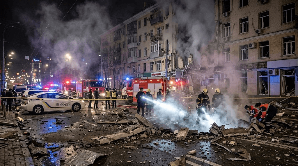 Night of Terror in Kyiv: Multiple Waves of Russian Missiles Leave 1 Dead and 8 Injured Night of Terror in Kyiv: Multiple Waves of Russian Missiles Leave 1 Dead and 8 Injured