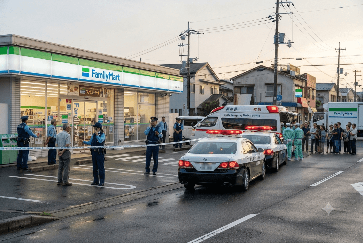 Hyogo Convenience Store Armed Robbery: Knife-Wielding Assailant Stabs and Injures Clerk in Japan Hyogo Convenience Store Armed Robbery: Knife-Wielding Assailant Stabs and Injures Clerk in Japan