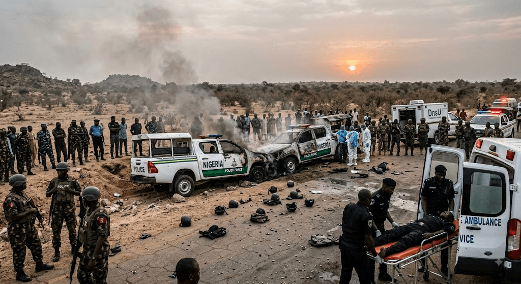 Tragedy in Kebbi: Bandits Kill 10 Police Officers and 2 Civilians in Brutal Ambush, Loot Heavy Weapons Tragedy in Kebbi: Bandits Kill 10 Police Officers and 2 Civilians in Brutal Ambush, Loot Heavy Weapons