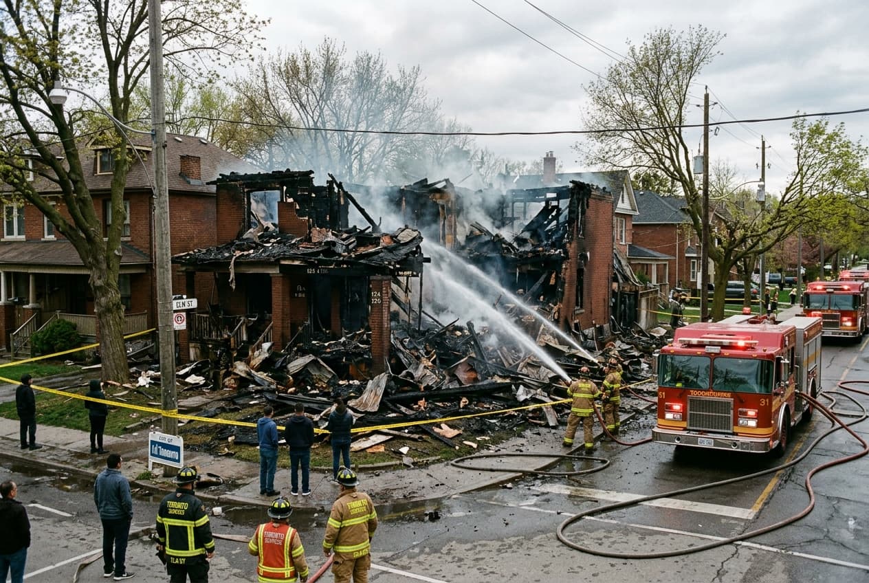 Gas Explosion Destroys Toronto Duplex, One Person Dead And Four Others Injured Gas Explosion Destroys Toronto Duplex, One Person Dead And Four Others Injured