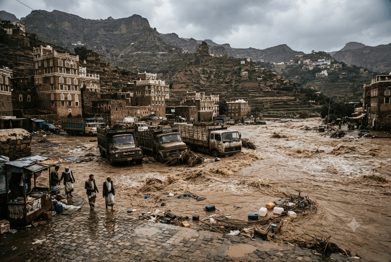 Flash Flood Tragedy: Hajjah Rural Market Vehicle Submersion Claims Three Lives Amid Rushing Waters Flash Flood Tragedy: Hajjah Rural Market Vehicle Submersion Claims Three Lives Amid Rushing Waters