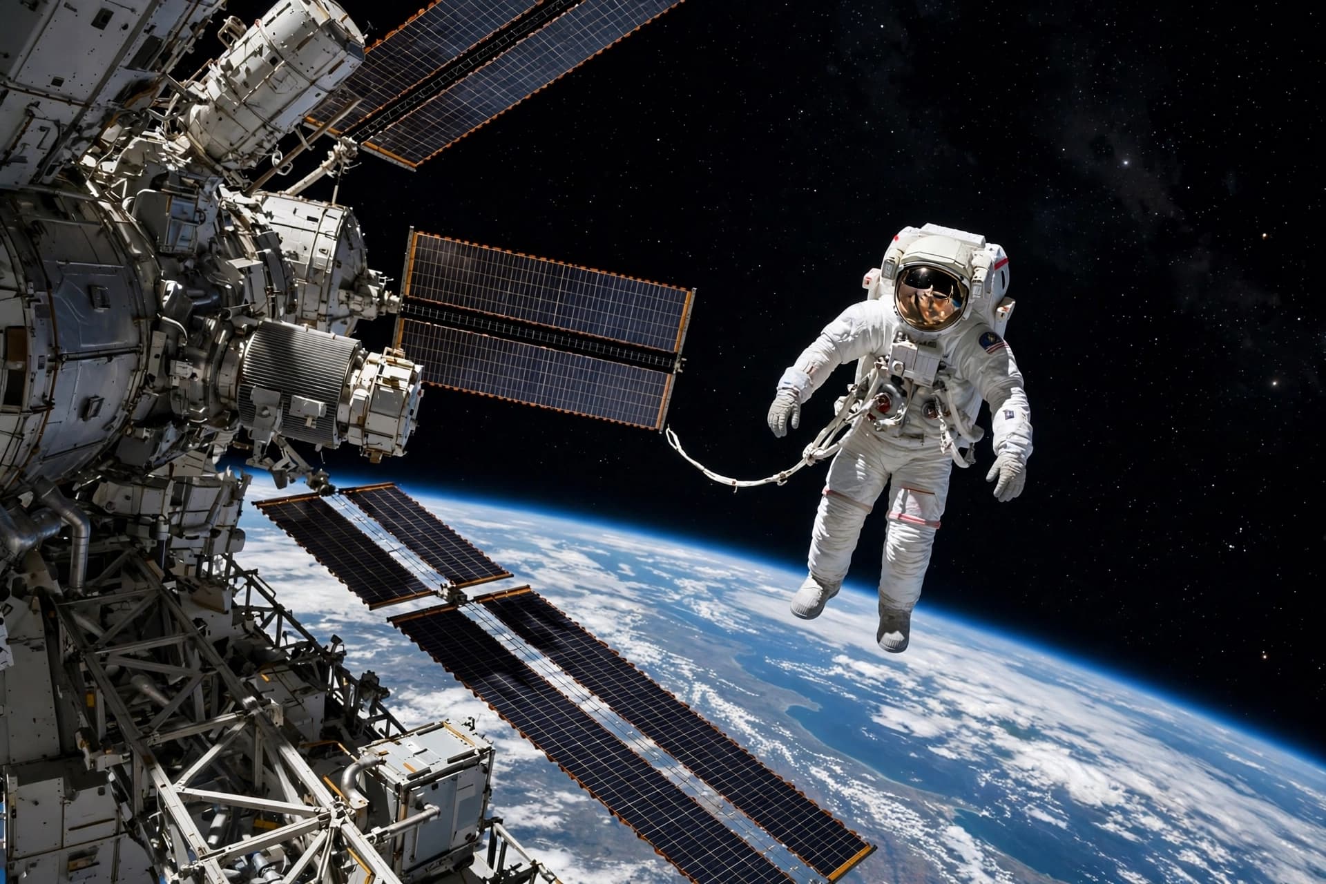 Four hundred kilometers up, a Canadian stepped outside. Four hundred kilometers up, a Canadian stepped outside.
