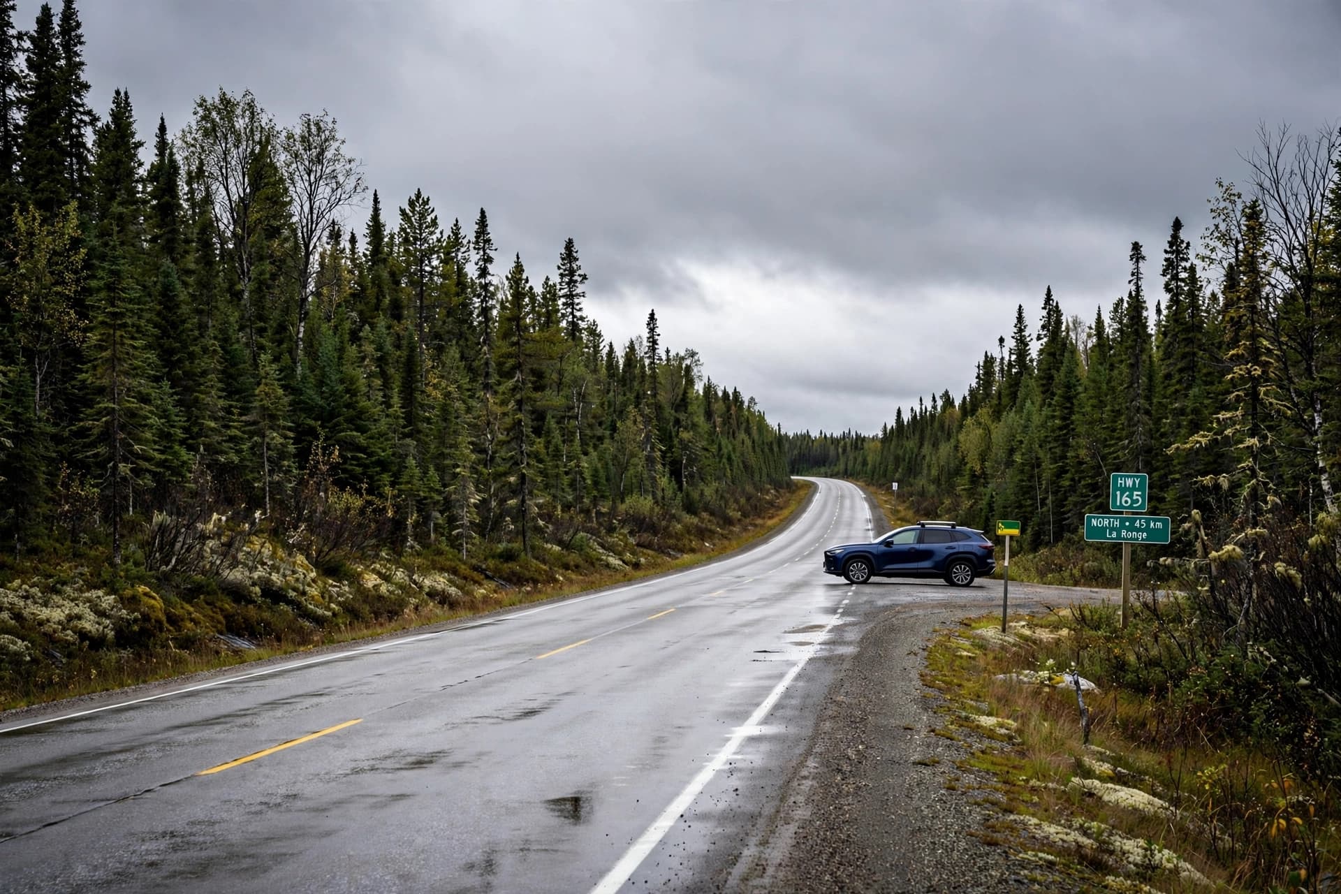 On Highway 914, the distance between wolf and human collapsed. On Highway 914, the distance between wolf and human collapsed.