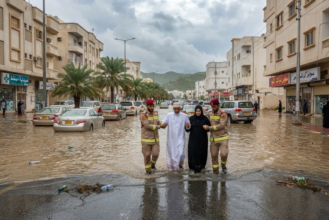Salalah Flash Floods: Raging Torrential Waters Sweep Away Vehicles and Leave Three Dead Salalah Flash Floods: Raging Torrential Waters Sweep Away Vehicles and Leave Three Dead