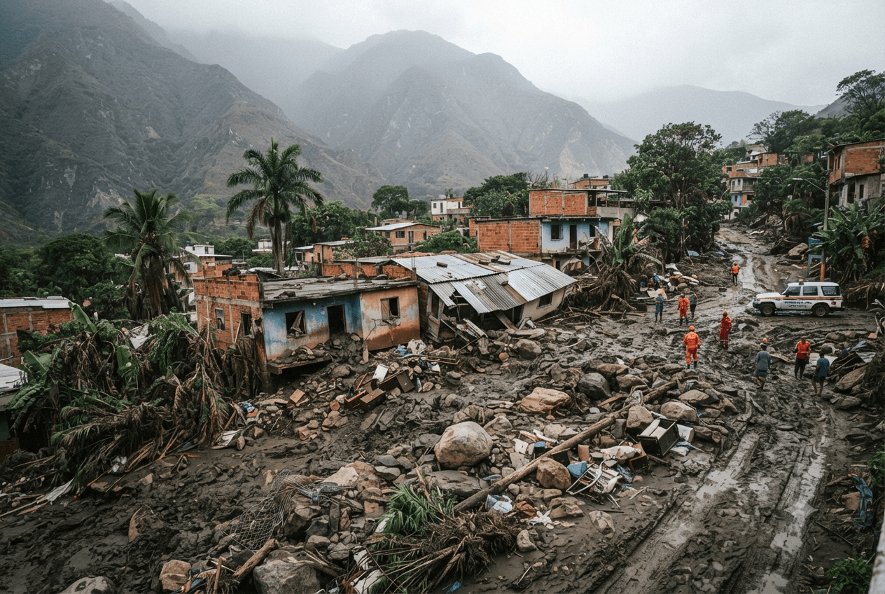 Flash Floods: Torrential Rains Sweep Away Homes in Merida, Venezuela, Leaving Four Dead and Missing Flash Floods: Torrential Rains Sweep Away Homes in Merida, Venezuela, Leaving Four Dead and Missing