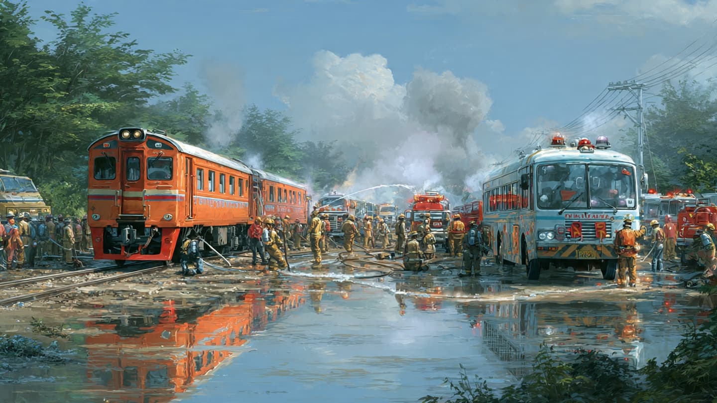 . After the Collision Came the Fire . After the Collision Came the Fire