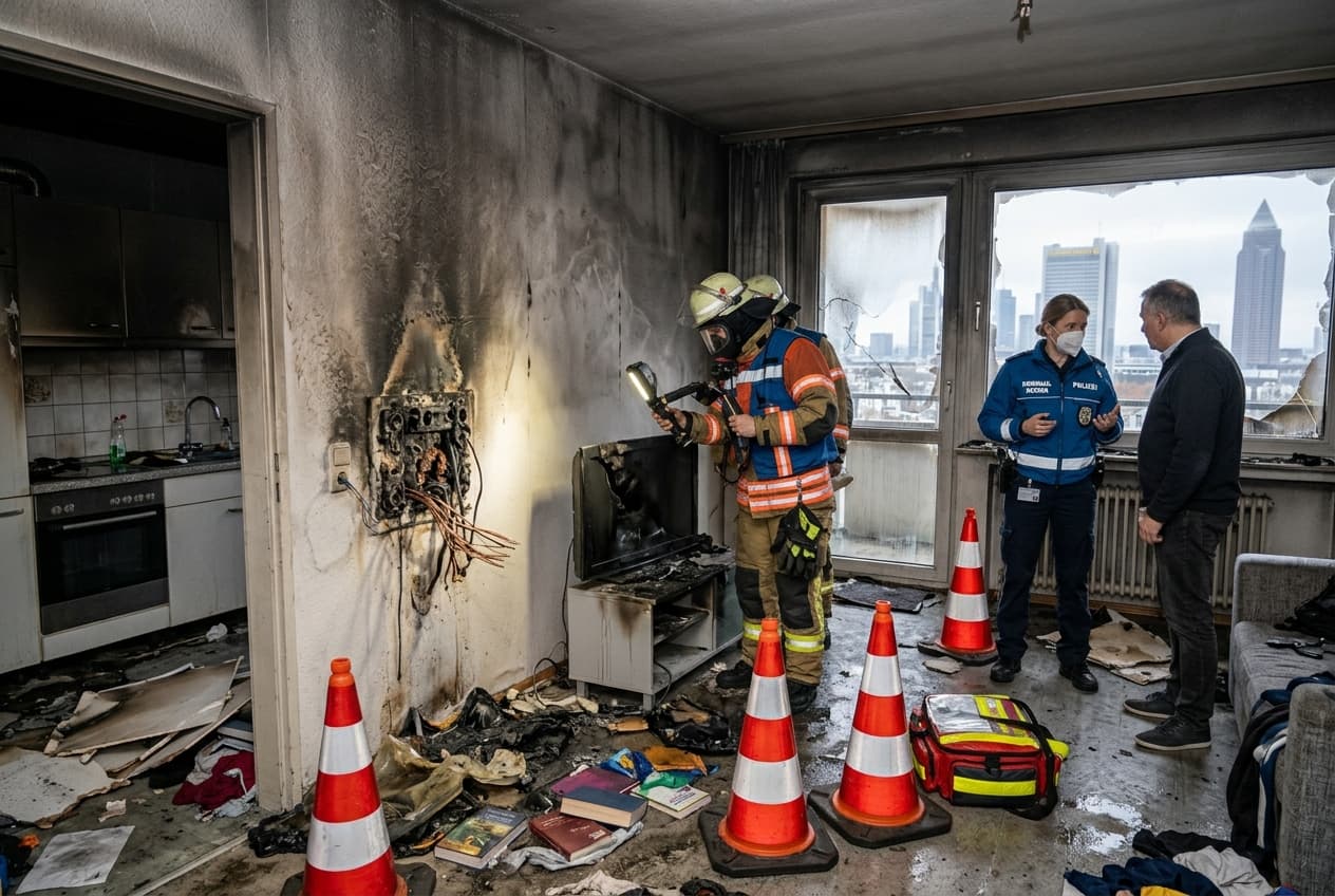 Electrical Short Sparks Deadly Apartment Fire In Frankfurt, Kills Three Occupants, Displaces Residents Electrical Short Sparks Deadly Apartment Fire In Frankfurt, Kills Three Occupants, Displaces Residents