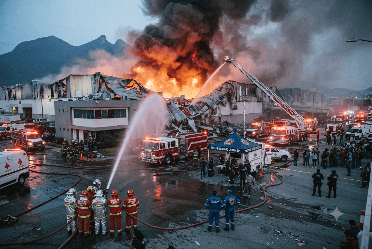Monterrey Warehouse Fire: Chemical Solvent Storage Blaze Traps and Kills Three Workers in Mexico Monterrey Warehouse Fire: Chemical Solvent Storage Blaze Traps and Kills Three Workers in Mexico