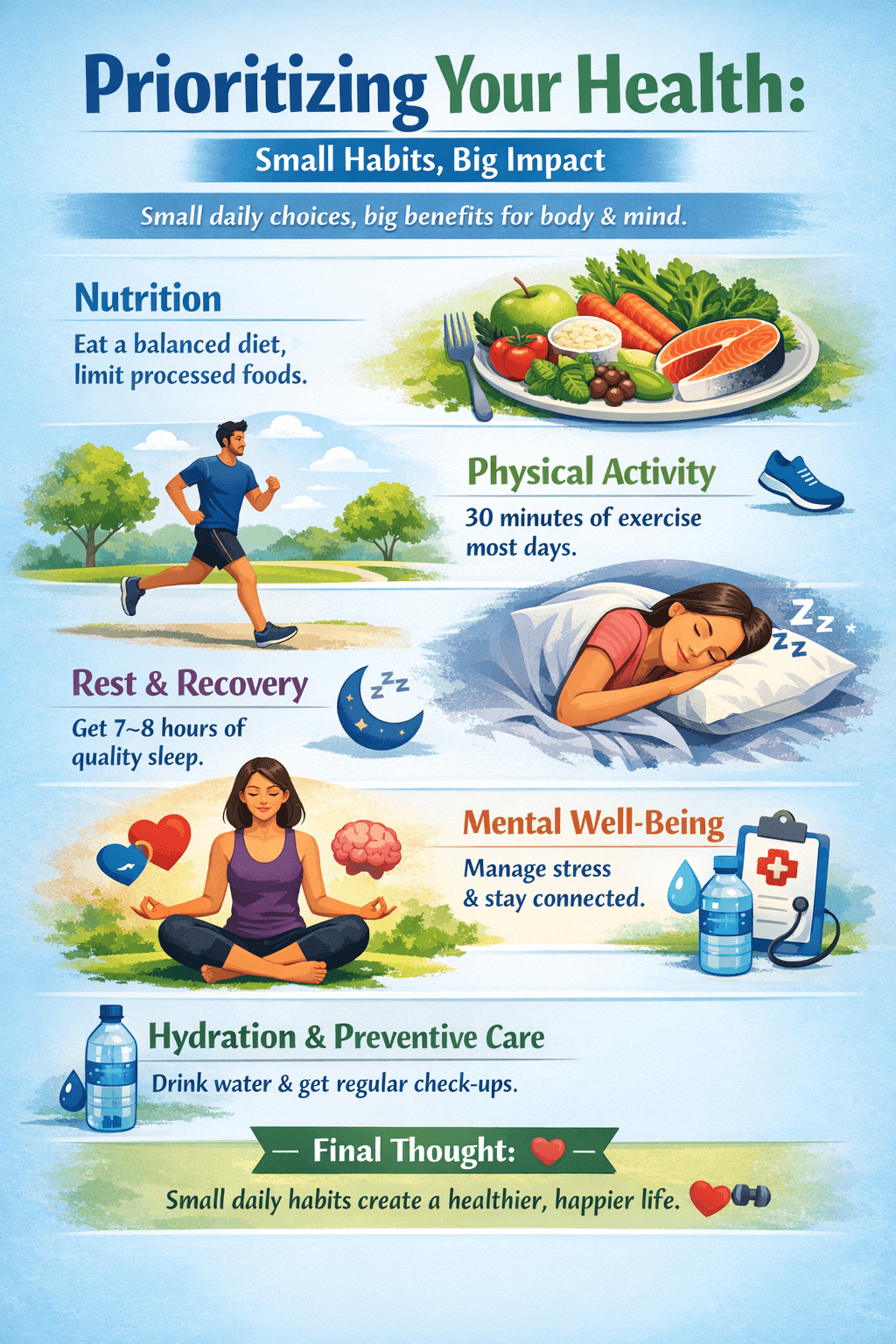 Prioritizing Your Health: Small Habits, Big Impact Prioritizing Your Health: Small Habits, Big Impact