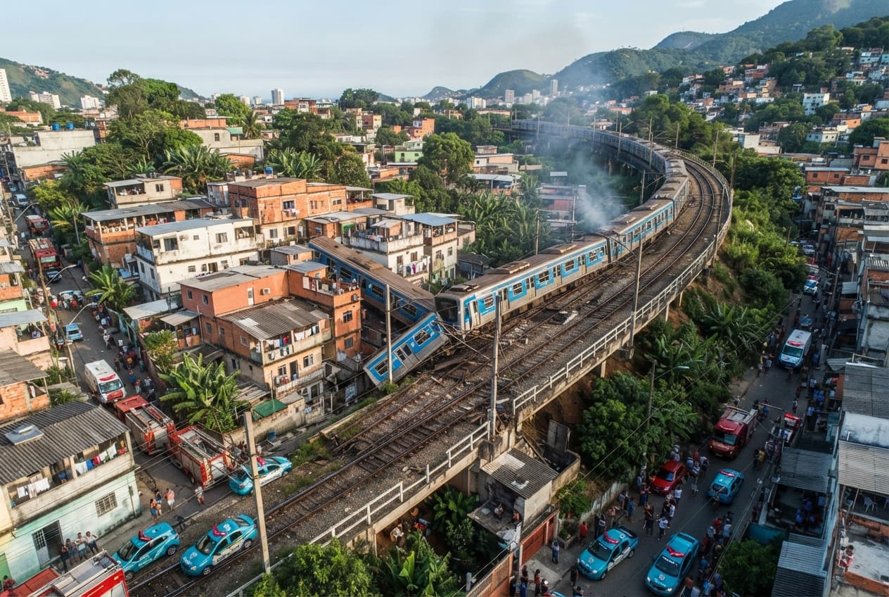 Suburban Rail Tragedy: Commuter Train Derails In Rio De Janeiro Killing Two Passengers Today Suburban Rail Tragedy: Commuter Train Derails In Rio De Janeiro Killing Two Passengers Today