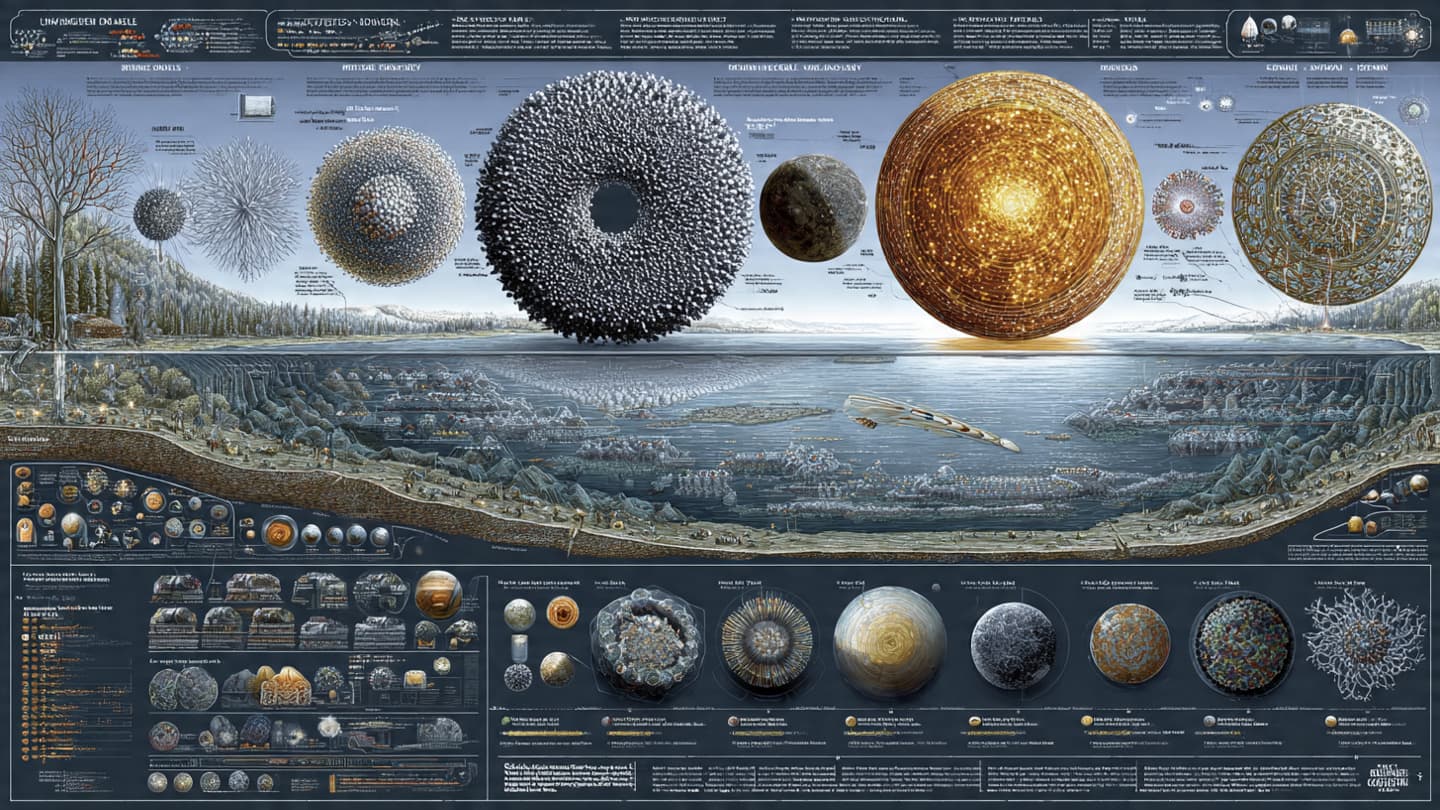 The Universe Stretches from Dust-Like Beginnings to Cosmic Giants The Universe Stretches from Dust-Like Beginnings to Cosmic Giants