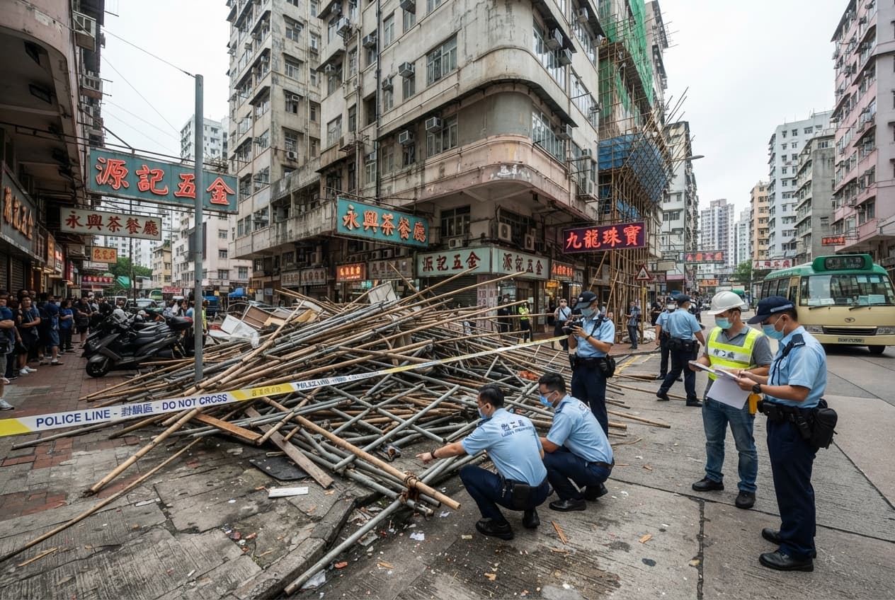 High-Rise Scaffold Collapse: Tsim Sha Tsui Construction Site Accident Leaves Two Workers Dead High-Rise Scaffold Collapse: Tsim Sha Tsui Construction Site Accident Leaves Two Workers Dead