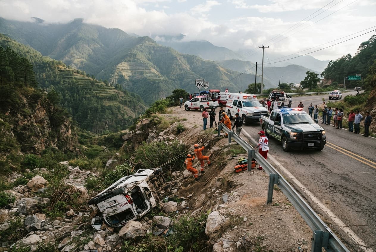 Federal Route Disaster: Speeding Passenger Van Overturns On Highway 190 Leaving Seven Dead Federal Route Disaster: Speeding Passenger Van Overturns On Highway 190 Leaving Seven Dead