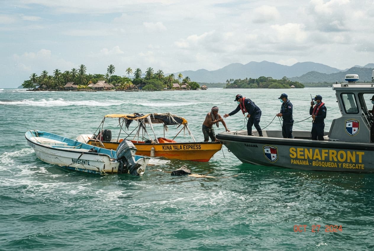 Coastal Water Crisis: Five Passengers Injured Following Speedboat Collision off Guna Yala Coastline Coastal Water Crisis: Five Passengers Injured Following Speedboat Collision off Guna Yala Coastline