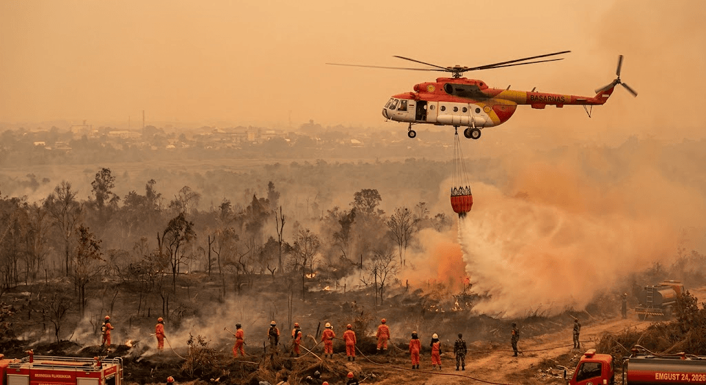 Sky of Smoke: Indonesia Unleashes Aerial Fleet as Wildfire Haze Chokes Malaysia Sky of Smoke: Indonesia Unleashes Aerial Fleet as Wildfire Haze Chokes Malaysia