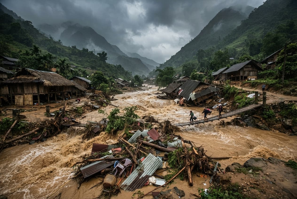 Mountainous Vietnam Disaster: Four Dead as Flash Floods Sweep Northern Provinces Mountainous Vietnam Disaster: Four Dead as Flash Floods Sweep Northern Provinces