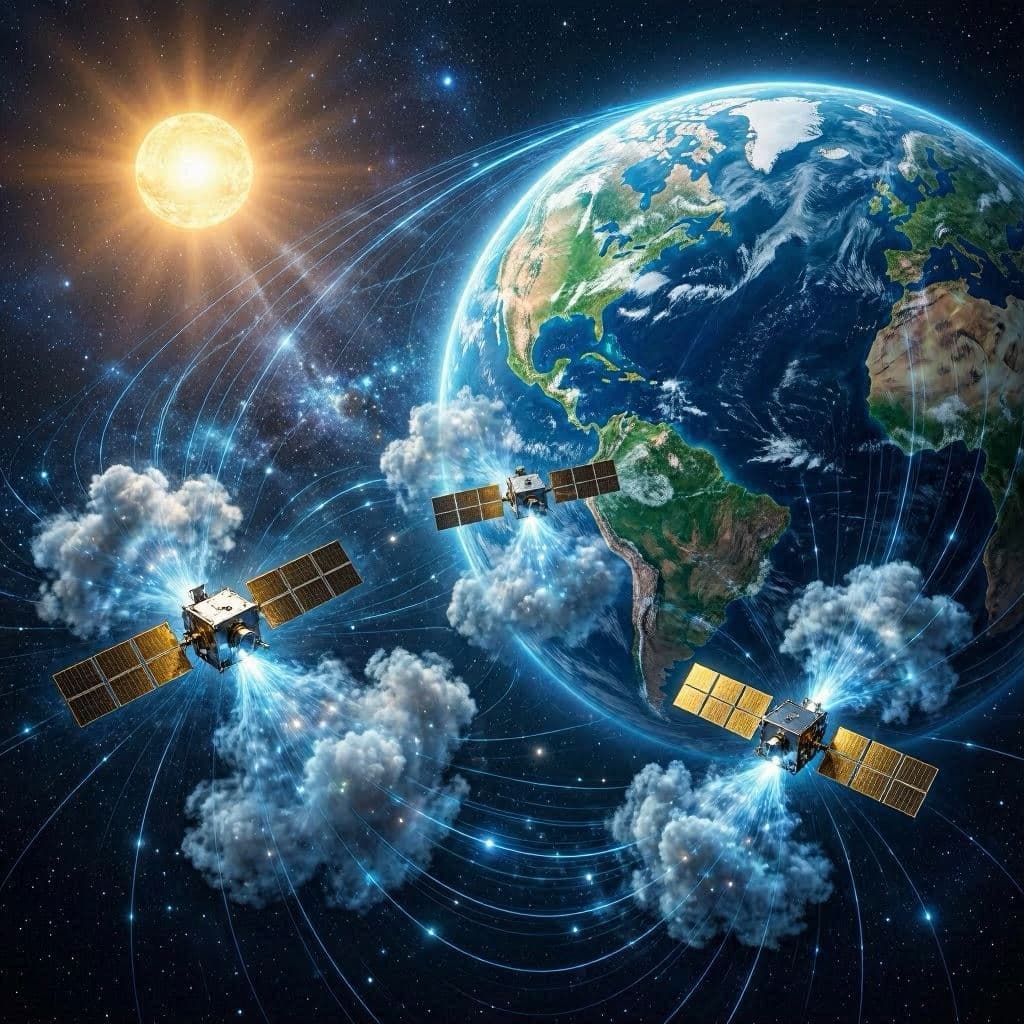 Innovative satellites may create a protective bubble around Earth. Innovative satellites may create a protective bubble around Earth.