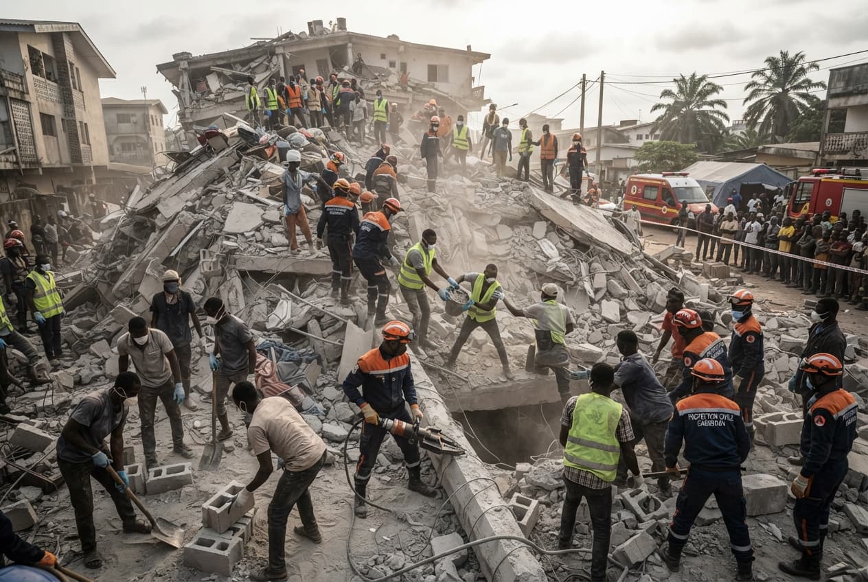 Structural Collapse in Douala: Three People Dead Following Sudden Failure of Multi-Story Building Structural Collapse in Douala: Three People Dead Following Sudden Failure of Multi-Story Building