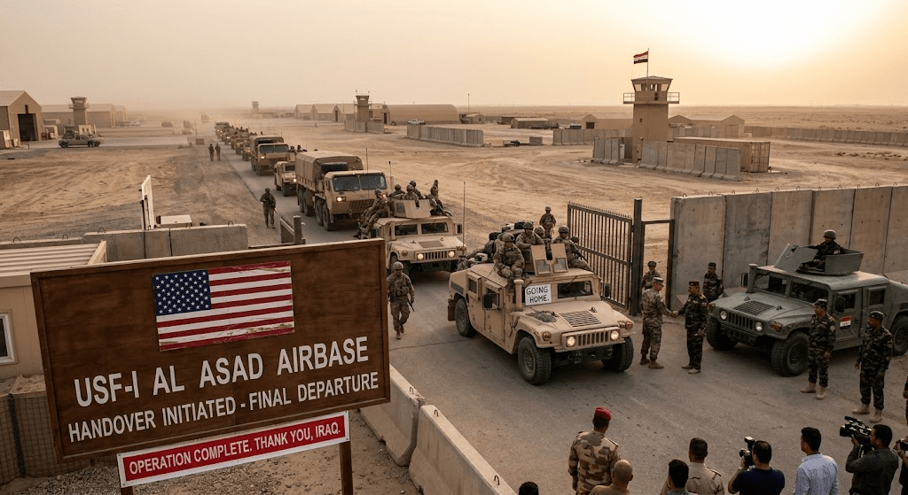 Final Departure: US Forces Set to Vacate Last Military Bases in Iraq by Wednesday Final Departure: US Forces Set to Vacate Last Military Bases in Iraq by Wednesday