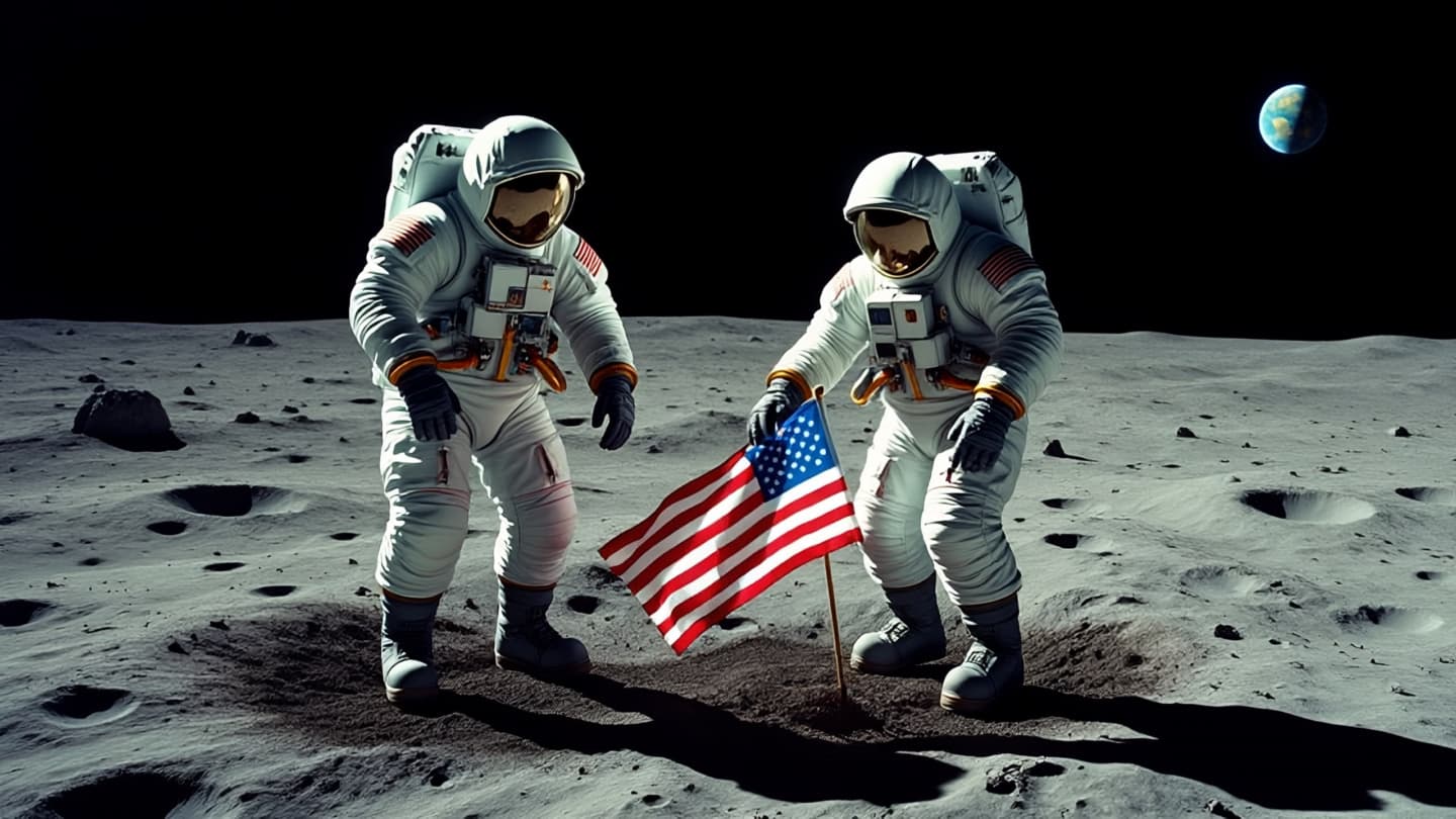 US aims to outpace China in next lunar landing. US aims to outpace China in next lunar landing.
