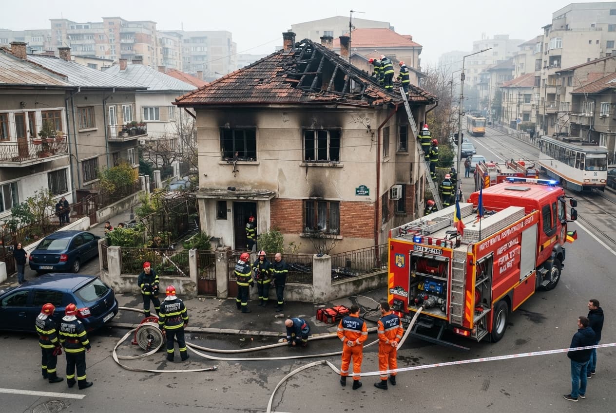 Severe House Fire Caused by Faulty Space Heater Claims Lives: Three Elderly Siblings Dead in Bucharest Severe House Fire Caused by Faulty Space Heater Claims Lives: Three Elderly Siblings Dead in Bucharest