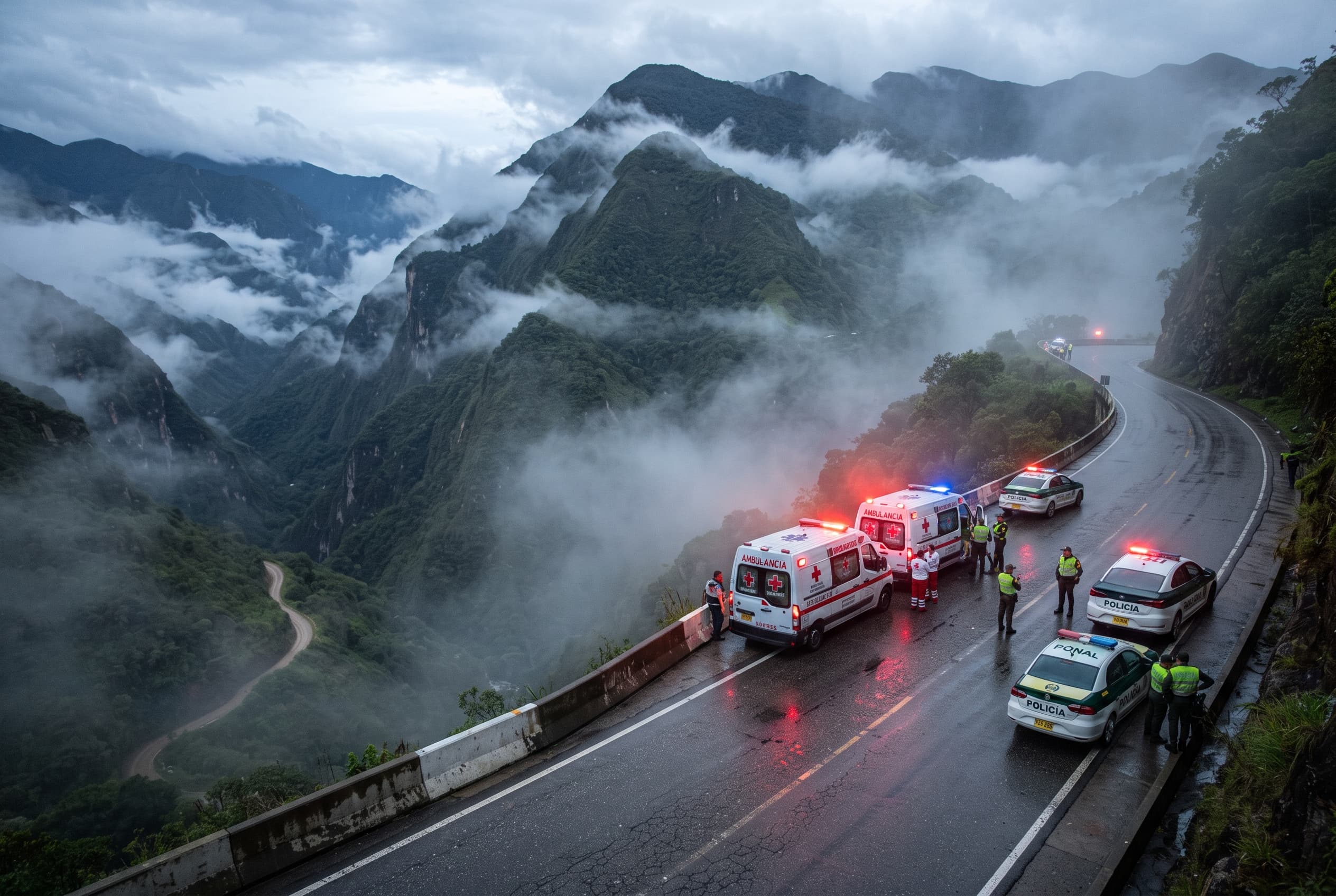 Fatal Mountain Highway Crash in Antioquia Leaves Twelve Dead After Bus Overturns Down Cliff Fatal Mountain Highway Crash in Antioquia Leaves Twelve Dead After Bus Overturns Down Cliff