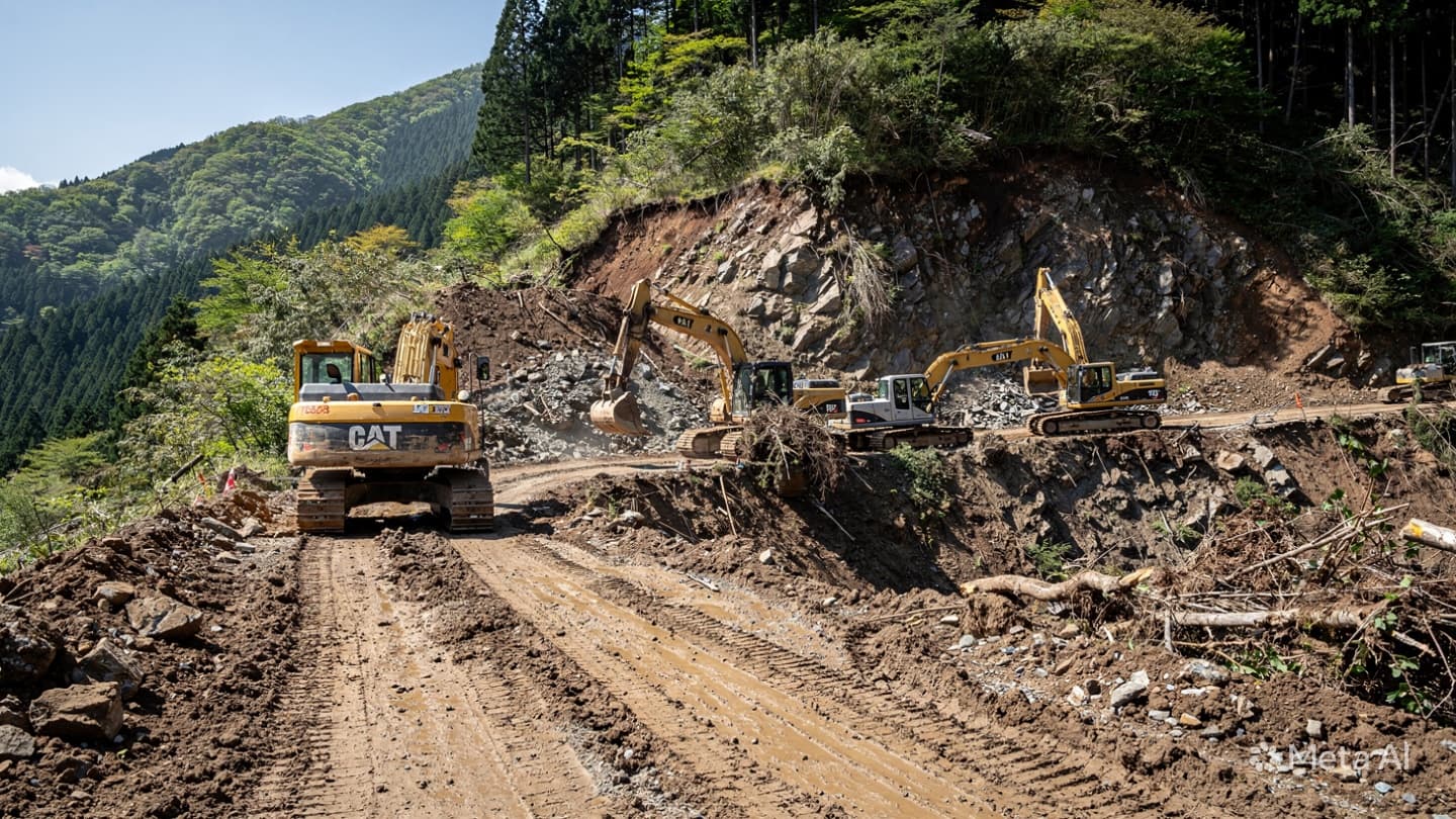 Fatal Gifu Landslide: Rainfall Triggers Mudslide on Remote Maintenance Road, One Worker Killed Instantly Fatal Gifu Landslide: Rainfall Triggers Mudslide on Remote Maintenance Road, One Worker Killed Instantly