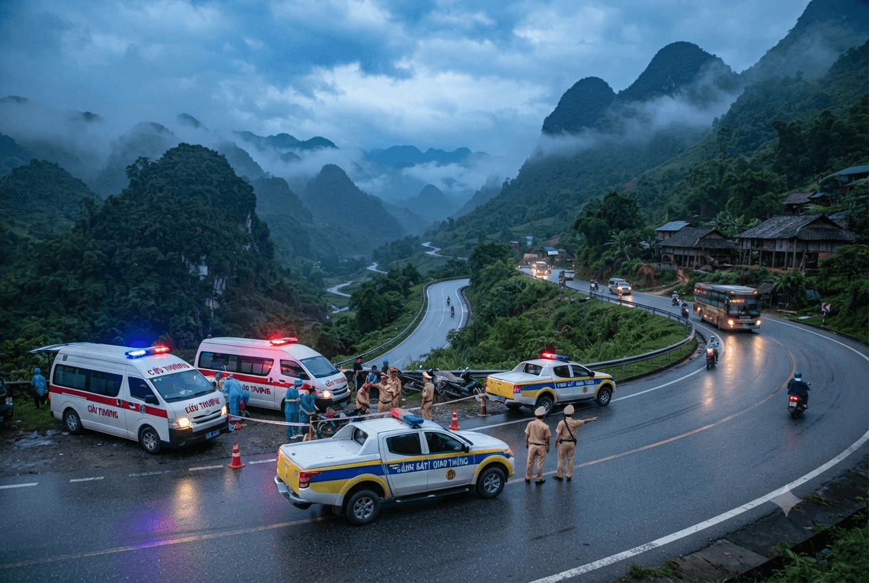 Embankment Drop Disaster: Passenger Bus Plunges One Hundred Meters In Son La Leaving One Dead Embankment Drop Disaster: Passenger Bus Plunges One Hundred Meters In Son La Leaving One Dead