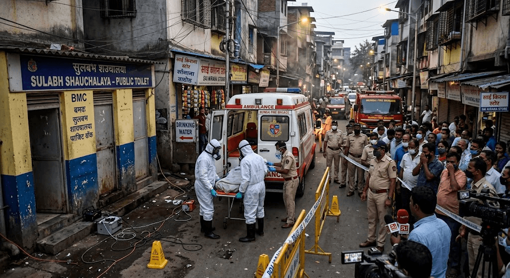 Toxic Tragedy in Mumbai: 2 Men Dead Following Suspected Gas Leak Near Public Toilet Toxic Tragedy in Mumbai: 2 Men Dead Following Suspected Gas Leak Near Public Toilet