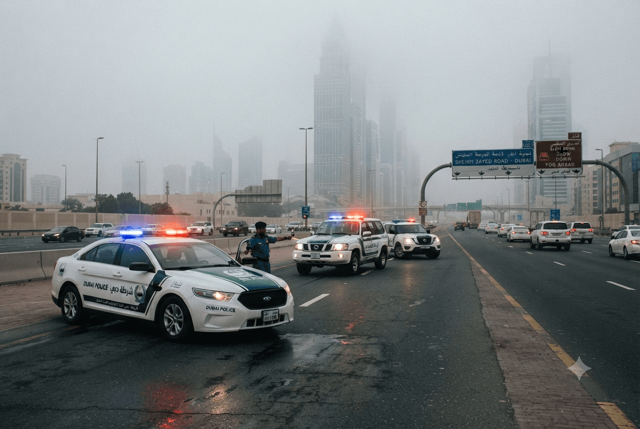 Highway Pileup Tragedy: Low Visibility Triggers Multi-Car Crash on Sheikh Zayed Road Leaving One Dead Highway Pileup Tragedy: Low Visibility Triggers Multi-Car Crash on Sheikh Zayed Road Leaving One Dead